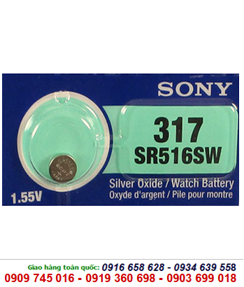 Pin Sony SR516SW-317 silver Oxide 1.55V chính hãng thay pin đồng hồ